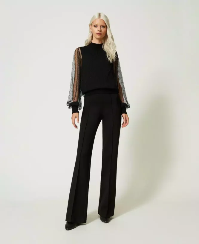 KNITTED TULLE BLOUSE TWINSET BLOUSES 8