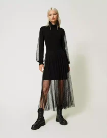 TULLE AND KNITTED DRESS TWINSET CLOTHES 8