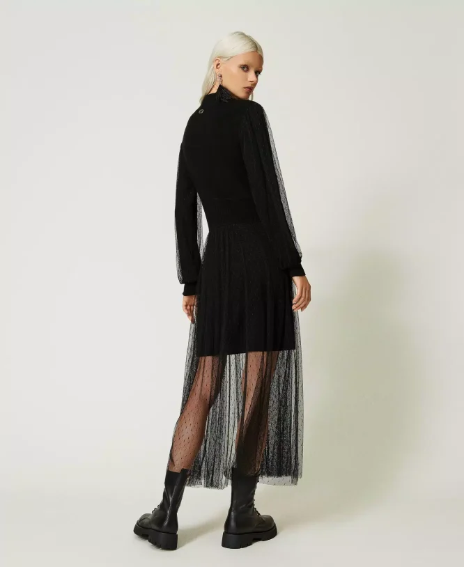 TULLE AND KNITTED DRESS TWINSET CLOTHES 5