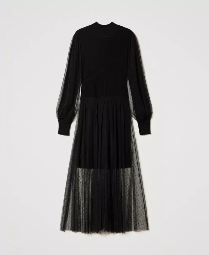 TULLE AND KNITTED DRESS TWINSET CLOTHES 7