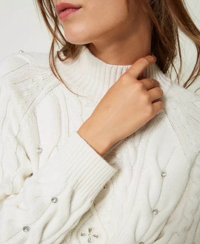 WOOL BLOUSE WITH EMBROIDERY TWINSET BLOUSES 7