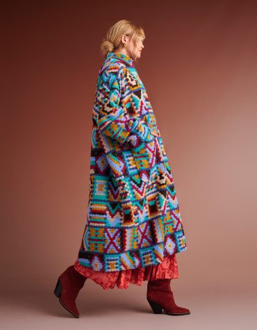 LENNOX OVERSIZED JACQUARD COAT (MULTI) KARAVAN CLOTHES 2