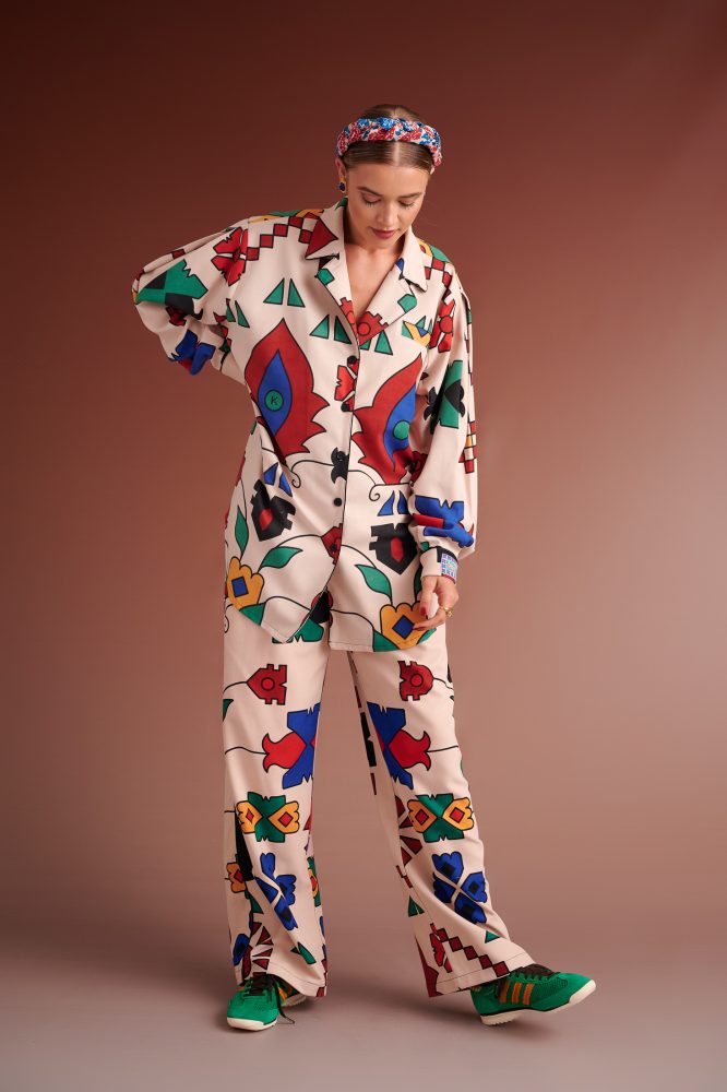 NORINE OVERSIZED ΠΟΥΚΑΜΙΣΟ (IVORY MULTI) KARAVAN ΝΕΕΣ ΑΦΙΞΕΙΣ 5
