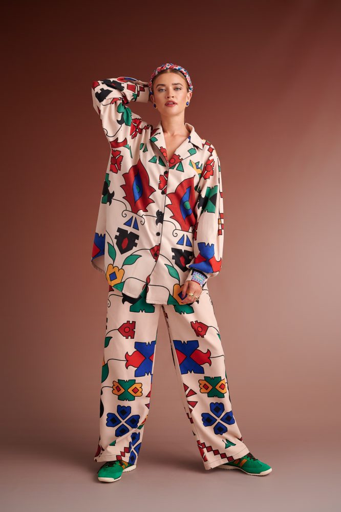 NORINE OVERSIZED ΠΟΥΚΑΜΙΣΟ (IVORY MULTI) KARAVAN ΝΕΕΣ ΑΦΙΞΕΙΣ 3