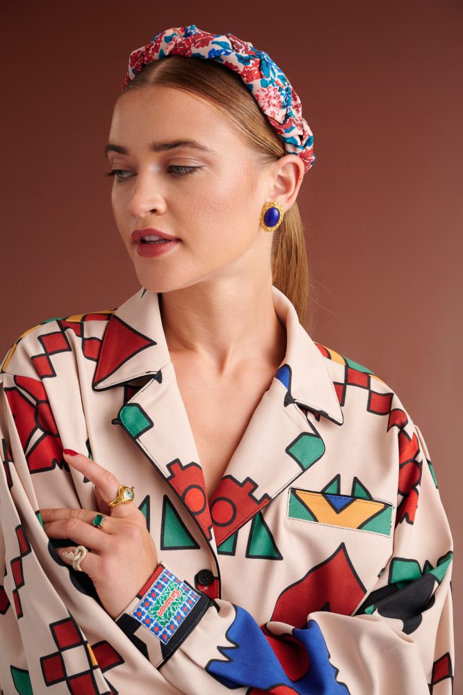 NORINE OVERSIZED ΠΟΥΚΑΜΙΣΟ (IVORY MULTI) KARAVAN ΝΕΕΣ ΑΦΙΞΕΙΣ 9