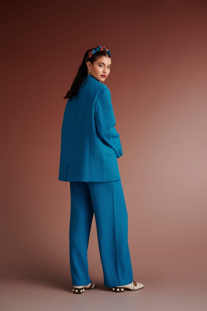 PEYTON PIED DE POULE BLAZER (PETROL) KARAVAN CLOTHES 5