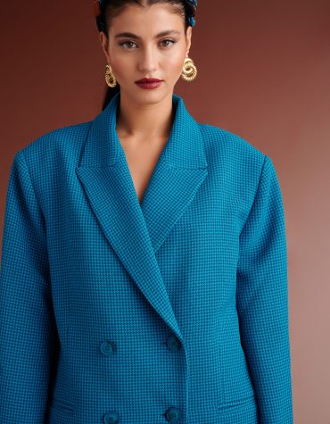 PEYTON PIED DE POULE BLAZER (PETROL) KARAVAN CLOTHES 2