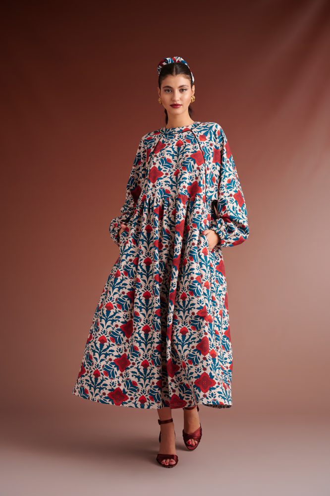 RACQUEL ΦΟΥΤΕΡ OVERSIZED DRESS (IVORY RED) KARAVAN CLOTHES 7