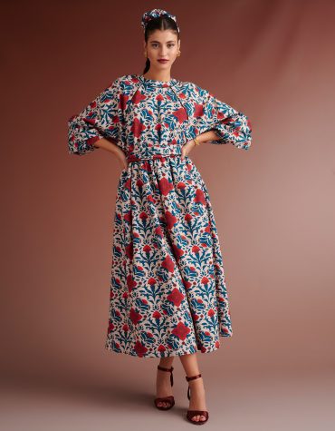 RACQUEL ΦΟΥΤΕΡ OVERSIZED DRESS (IVORY RED) KARAVAN CLOTHES