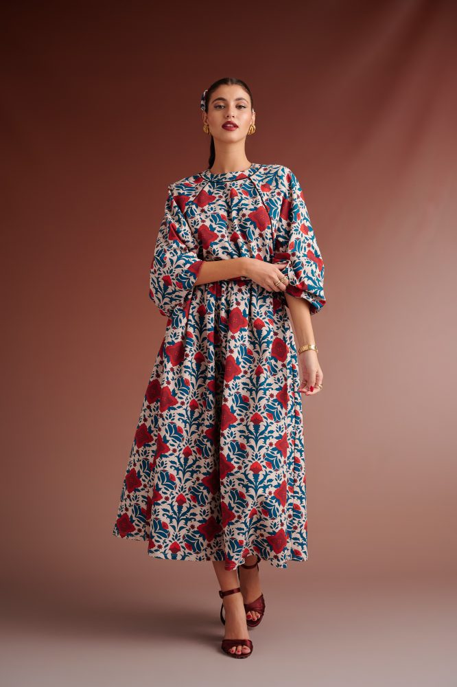RACQUEL ΦΟΥΤΕΡ OVERSIZED DRESS (IVORY RED) KARAVAN CLOTHES 5