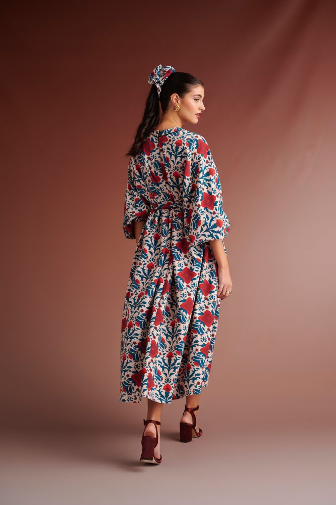 RACQUEL ΦΟΥΤΕΡ OVERSIZED DRESS (IVORY RED) KARAVAN CLOTHES 4