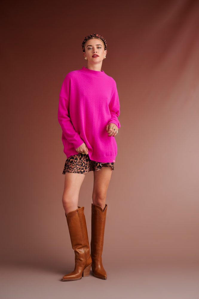 WILMA OVERSIZED SOFT SWEATER (MAGENDA) KARAVAN BLOUSES 3