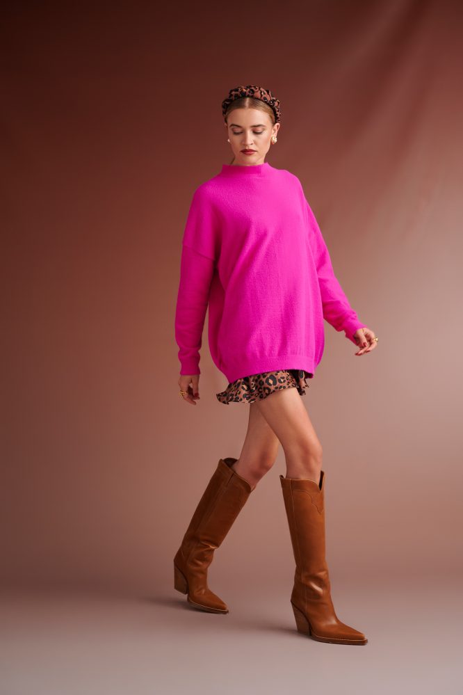 WILMA OVERSIZED SOFT SWEATER (MAGENDA) KARAVAN BLOUSES 6