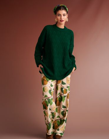 BRODY OVERSIZED SWEATER (DARK GREEN) KARAVAN BLOUSES