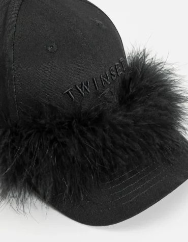ΚΑΠΕΛΟ ΜΠΕΙΖΜΠΟΛ ΜΕ ΦΤΕΡΟ TWINSET ΑΞΕΣΟΥΑΡ 2