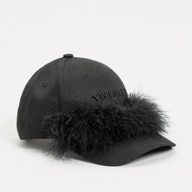 TWINSET FEATHER BASEBALL HAT ACCESSORY 3