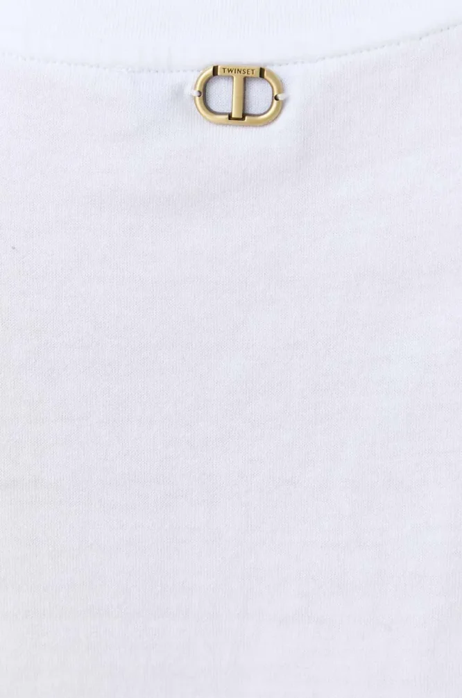 EMBROIDERED T-SHIRT TWINSET BLOUSES 8
