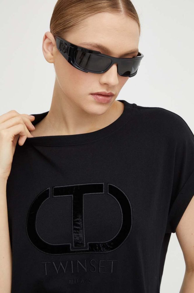 T-SHIRT WITH OVAL T LOGO TWINSET BLOUSES 5