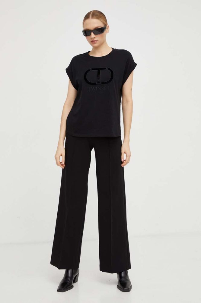 T-SHIRT WITH OVAL T LOGO TWINSET BLOUSES 6