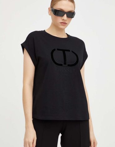T-SHIRT WITH OVAL T LOGO TWINSET BLOUSES