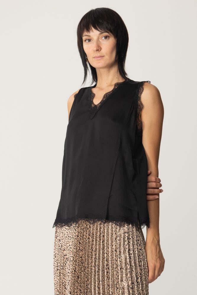 SATIN TOP WITH LACE TWINSET BLOUSES 5