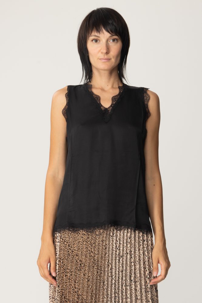 SATIN TOP WITH LACE TWINSET BLOUSES 3