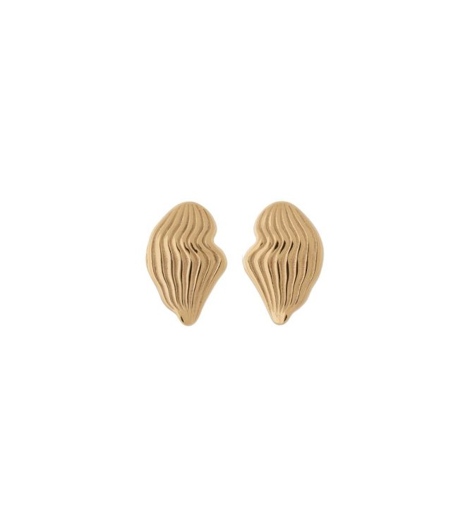 EARRINGS RIPPLES STUDS S GOLD EDBLAD ACCESSORY 4