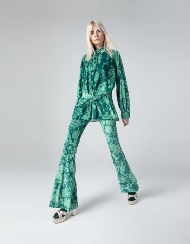 LYDIA VELVET TROUSERS (GREEN) MAMOUSH CLOTHES 2