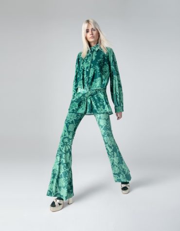 LYDIA VELVET TROUSERS (GREEN) MAMOUSH ΡΟΥΧΑ 2