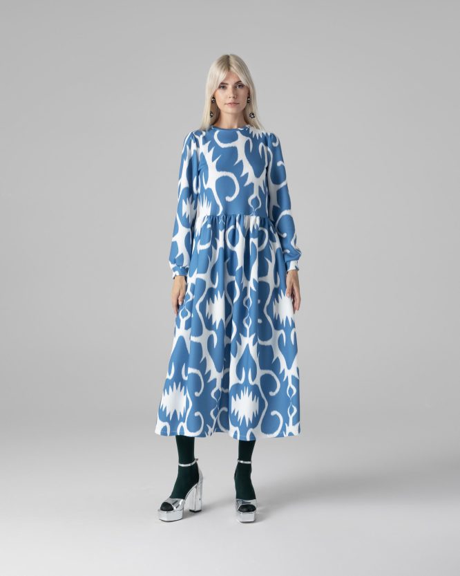 LUCY DRESS SWEATSHIRT (BLUE/WHITE) MAMOUSH CLOTHES 4