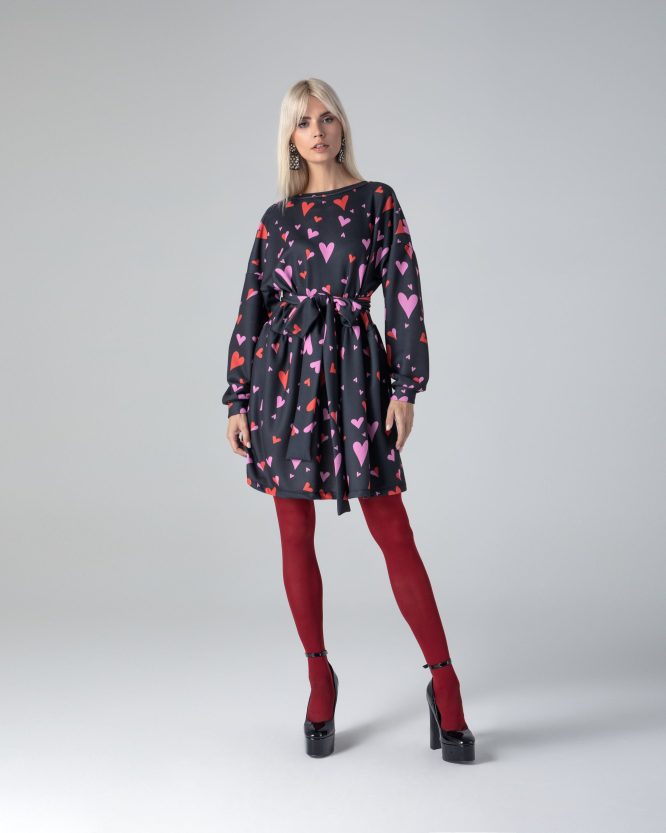 SANE SHORT DRESS (BLACK HEARTS) MAMOUSH CLOTHES 4