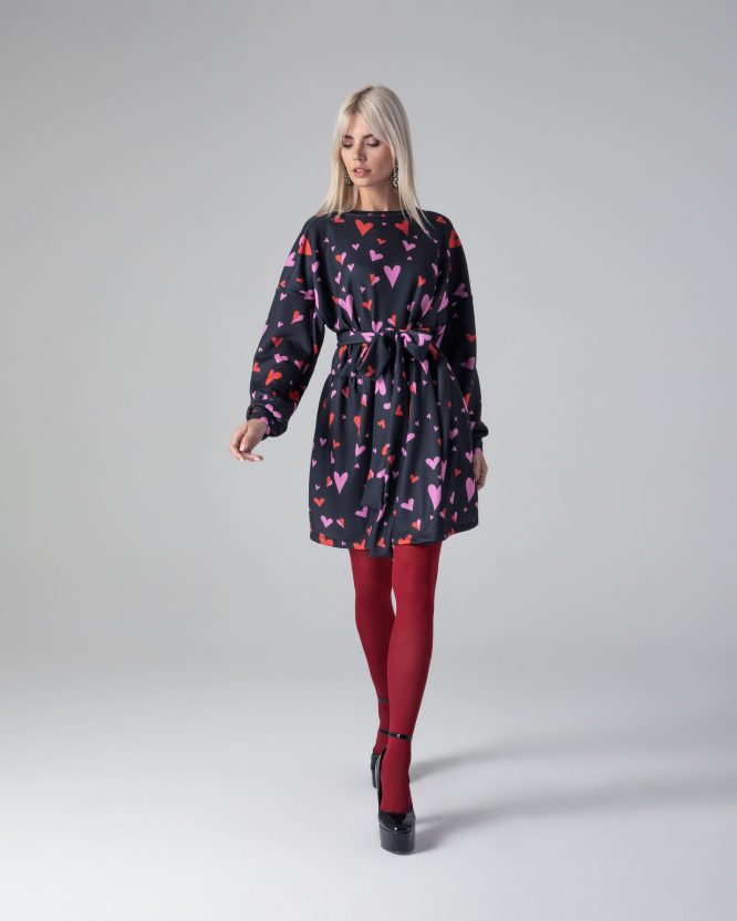 SANE SHORT DRESS (BLACK HEARTS) MAMOUSH CLOTHES 5
