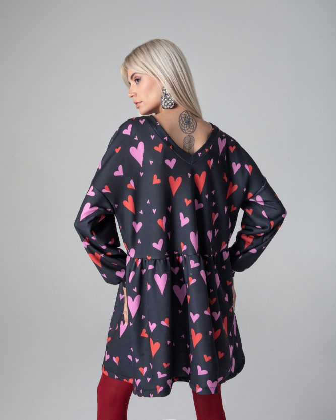 SANE SHORT DRESS (BLACK HEARTS) MAMOUSH CLOTHES 3