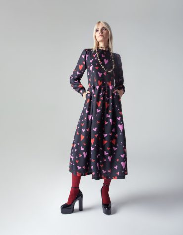 LUCY DRESS SWEATSHIRT (BLACK HEARTS) MAMOUSH CLOTHES 2