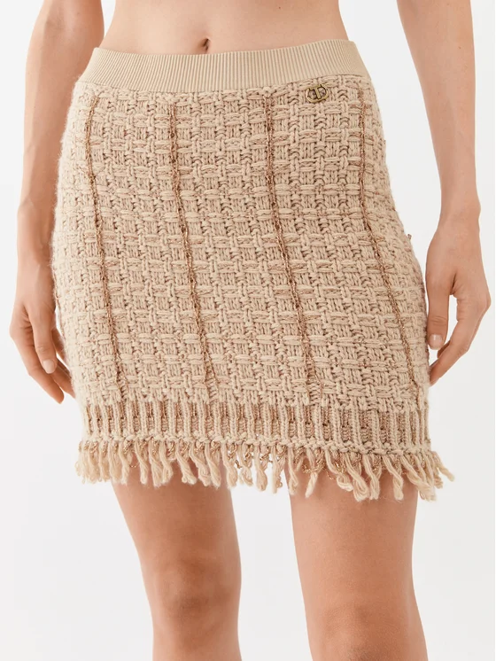KNITTED MINI SKIRT TWINSET CLOTHES 4