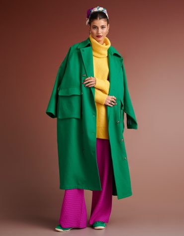 GRIFFIN OVERSIZED TRENCH COAT (GREEN) KARAVAN CLOTHES