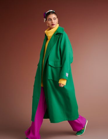 GRIFFIN OVERSIZED TRENCH COAT (GREEN) KARAVAN CLOTHES 2