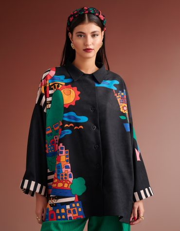 INGRID OVERSIZED SHIRT (BLACK) KARAVAN CLOTHES