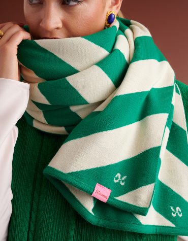 WALTER STRIPED SCARF (GREEN IVORY) KARAVAN ACCESSORY