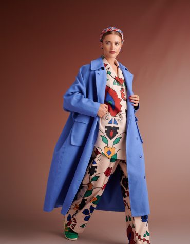 GRIFFIN OVERSIZED TRENCH COAT (BLUE) KARAVAN CLOTHES