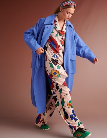 GRIFFIN OVERSIZED TRENCH COAT (BLUE) KARAVAN CLOTHES 2