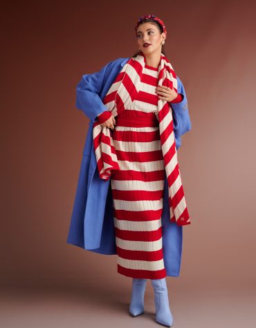 WALTER STRIPED SCARF (RED IVORY) KARAVAN ACCESSORY 2
