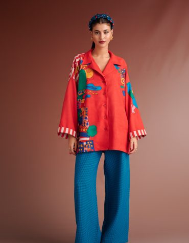 INGRID OVERSIZED SHIRT (RED) KARAVAN CLOTHES