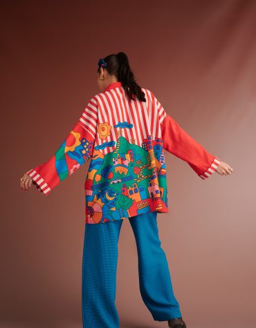 INGRID OVERSIZED SHIRT (RED) KARAVAN CLOTHES 2