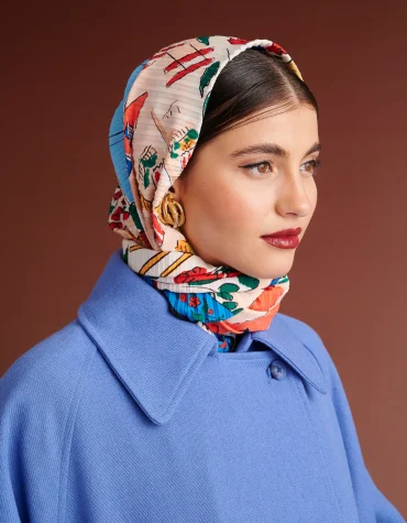 AMBER ΠΛΙΣΕ  SCARF (PAINTING ARTWORK) KARAVAN ΑΞΕΣΟΥΑΡ