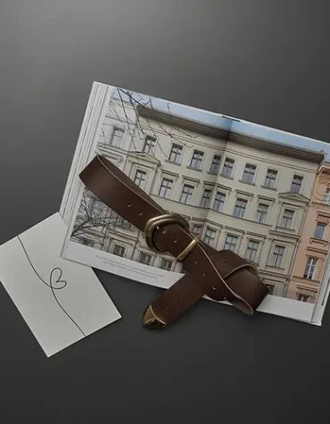 “SHIVER” LEATHER BELT INDIVIDUAL ACCESSORY