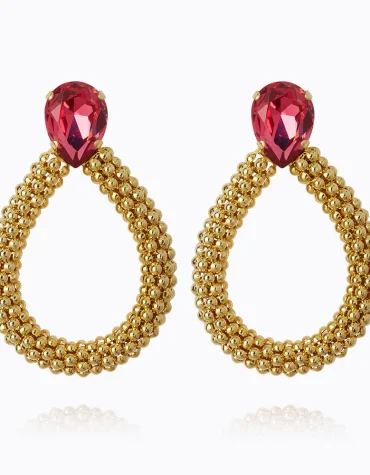 CLASSIC ROPE EARRINGS EARRINGS/MULBERRY RED CAROLINE SVEDBOM ACCESSORY