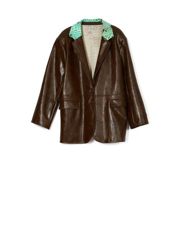 FAUX OVERSIZED LEATHER BLAZER (TABACO) MILKWHITE ΝΕΕΣ ΑΦΙΞΕΙΣ