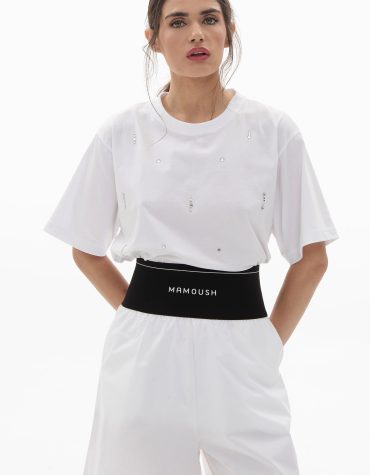 CLEO ΣΟΡΤΣ ΜΕ ΛΑΣΤΙΧΟ (WHITE) MAMOUSH OUTLET -70% 2