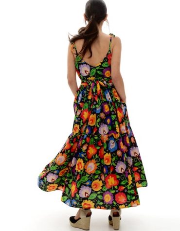 ELSA ΦΟΡΕΜΑ (BLACK FLOWERS) MAMOUSH OUTLET -70% 2